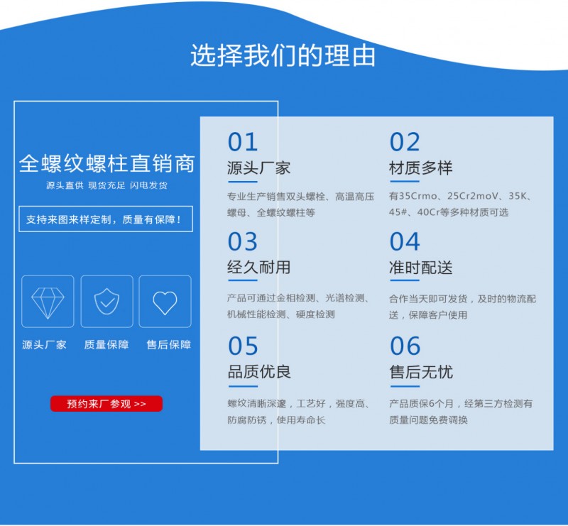 緊固件8.8級雙頭螺栓廠家現貨供應